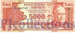 LOT PARAGUAY 5000 GUARANIES 2005 PICK 223a UNC X 3 PCS - Paraguay