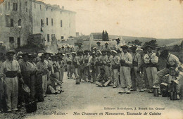 St Vallier De Thiey * Nos Chasseurs Alpins En Manoeuvres , Escouade De Cuisine * Régiment Militaire - Andere & Zonder Classificatie