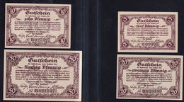 4x Klostermansfeld: 5, 10, 20 + 50 Pfennig 1.11.1920 - Einkaufsvereinigung Der Kaufleute - Sammlungen