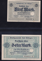 2x Bad Kissingen: 5 Mark + 10 Mark 20.11.1918 - Sammlungen