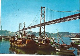 Portugal & Marcofilia, Lisboa, Salazar Bridge Over The Tagus Boats, Lourenço Marques Moçambique 1973  (782) - Pêche