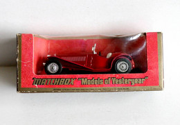 MATCHBOX - MODELS OF YESTERYEAR, Y-3 RILEY MPH 1934 ROUGE VOITURE MINIATURE 1/35 - ANCIEN MODELE REDUIT (2811.65) - Matchbox