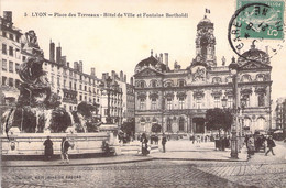 CPA - FRANCE - 69 - LYON 1 - Place Des Terreaux - Hôtel De Ville Et Fontaine Bartholdi - Lyon 1