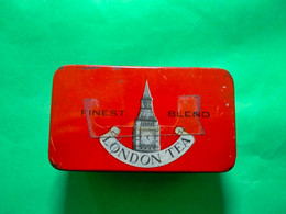 ! - ITALIA -SCATOLA DI LATTA ORIGINALE D'EPOCA LONDON TEA 25 GR - Materiale