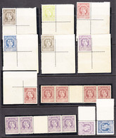 Serbia Kingdom 1918 Mi#132-144 I, Paris Print, Mint Never Hinged Selection, Marginal Pieces With Empty Field, Gutter... - Serbie
