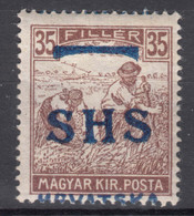 Yugoslavia, Kingdom SHS, Issues For Croatia 1918 Mi#74 Error - Moved Overprint, Mint Hinged - Neufs