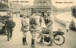 Moto Ancienne De Marque Type Modèle ? * CPA * Motos Motocyclette Transport * Armée Anglaise Messager Motocycliste - Motorräder