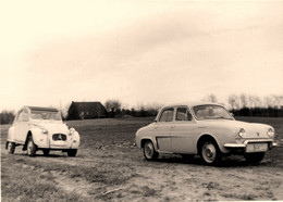 Automobile Ancienne De Marque CITROEN Citroën 2CV Type Modèle ? & RENAULT Dauphine * Carte Photo * Auto Voiture - Voitures De Tourisme