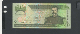 DOMINICAINE - Billet 10 Pesos 2003 Pr/NEUF/AUNC Pick.168 - Dominicaine