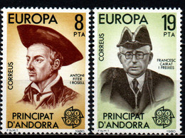 ANDORRA SPAGNOLA - 1980 - EUROPA UNITA: PERSONAGGI CELEBRI - MNH - Unused Stamps