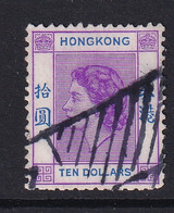 Hong Kong: 1954/62   QE II     SG191      $10    Reddish Violet & Bright Blue       Used - Gebraucht