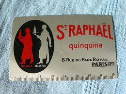 ST RAPHAËL QUINQUINA Calendrier De Poche 1930 En Alu 9 Cm X 5,8 Cm  (057) - Petit Format : 1921-40