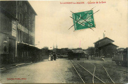 St Laurent Les Macon * Le Quartier De La Gare * Ligne Chemin De Fer - Other & Unclassified