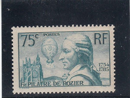 France - Année 1936 - Neuf** - N°YT 313 - François Pîlatre De Rozier - Unused Stamps