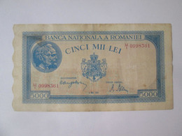 Romania 5000 Lei 1944 Banknote,see Pictures - Romania
