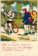 Je Bois SPORTBEEF ! * CPA Publicitaire Illustrateur Jack PLUSKETT * Alimentation Alcool Boisson Cyclisme Vélo - Publicité