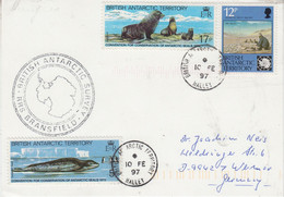 British Antarctic Territory (BAT) Ca RRS Bransfield Card Ca Halley 10 FE 1997 (AT194) - Storia Postale