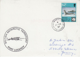 British Antarctic Territory (BAT) Card Ca Port Lockroy 21 FE 1997 (AT196) - Lettres & Documents