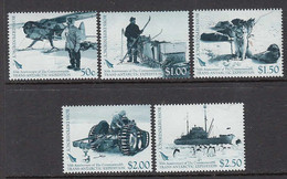 2007 Ross Dependency Trans-Antarctic Expedition Airplanes Doges Ships Complete Set Of 5 MNH - Nuevos