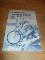 Speedway Pardubice 16.09.1990 , WM Finale , Programmheft / Programm / Rennprogramm , Program !!! - Motos