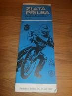 Speedway Pardubice 1987 , Zlata Prilba , Programmheft / Programm / Rennprogramm , Program !!! - Motos