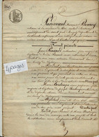 VP21.160 - NERE - Acte De 1845 - Contrat De Mariage De Mr Jean PINSARD à SALEIGNES & Melle Marie BONTEMPS - Manuscrits