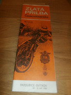 Speedway Pardubice 1986 , Zlata Prilba , Programmheft / Programm / Rennprogramm , Program !!! - Motos