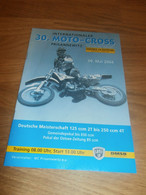 Moto Cross Prisannewitz B. Rostock 9.05.2004 , Programmheft / Programm / Rennprogramm , Program !!! - Motos