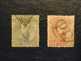 ESPAGNE 1867 (o)   Y&T N°117 + 118 - Oblitérés