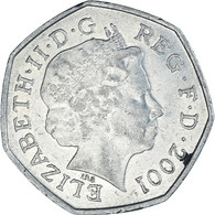 Monnaie, Grande-Bretagne, 50 Pence, 2001 - 50 Pence