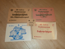 Sachsenring , 5 Karten , Organisation , Rennsport , ADMV , Hohenstein-Ernstthal !!! - Motos