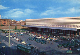 CARTOLINA Automobili 1972 ITALIA ROMA STAZIONE TERMINI Italy Rome Railway Station Cars Postcard Italien Ansichtskarten - Stazione Termini