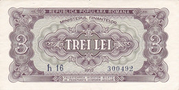 BILLETE DE RUMANIA DE 3 LEI DEL AÑO 1952  (BANKNOTE) MUY RARO - Romania