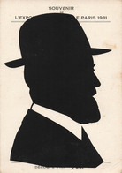 CPA Silhouette - Portrait D'un Homme Avec Une Barbe  - Souvenir De L'exposition Coloniale Paris 1931 - Par Paul - Silueta