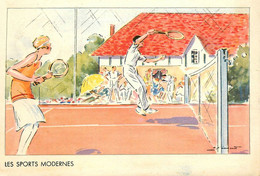 Tennis * CPA Illustrateur * Les Sports Modernes * TENNIS - Tennis