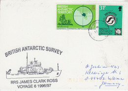 British Antarctic Territory (BAT) Ca RRS  James Clark Ross Card Ca 14 JA 1997 (AT197) - Cartas & Documentos