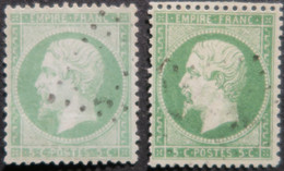 R181/10 - NAPOLEON III - N°20 Et 20a Vert Foncé - 1862 Napoleon III