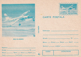 A22812 - AVION NAVY BN2 ISLANDER  POSTAL STATIONERY UNUSED GOOD SHAPE REPUBLICA SOCIALISTA ROMANIA - Ganzsachen