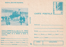 A22814 - FARMAN AIRPLANE  POSTAL STATIONERY UNUSED GOOD SHAPE REPUBLICA SOCIALISTA ROMANIA - Ganzsachen