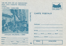 A22829 - STATION FAGARAS TRAIN STATION  POSTAL STATIONERY UNUSED GOOD SHAPE  ROMANIA - Ganzsachen