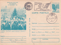A22841 - BUCHAREST DURING DECEMBRIE 1989 REVOLUTIONY  SPECIAL CANCEL POSTAL STATIONERY UNUSED GOOD SHAPE  ROMANIA - Ganzsachen