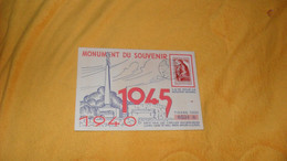 CARTE ANCIENNE DE 1945.../ MONUMENT DU SOUVENIR 1940 - 1945...TIRAGE 5000....0534..CACHET LUXEMBOURG + TIMBRE - Tarjetas Conmemorativas