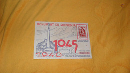 CARTE ANCIENNE DE 1945.../ MONUMENT DU SOUVENIR 1940 - 1945...TIRAGE 5000....0534..CACHET LUXEMBOURG + TIMBRE - Commemoration Cards