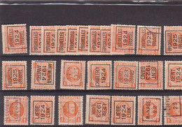 Timbre 190 - Lot De 25 Préos Dont Ath, Charleroy, Gent, Leuven, Liège, Manage Et Maeseyck - Autres & Non Classés