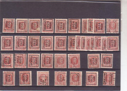 Timbre 192 - Lot De 38 Préos Dont Antwerpen, Brugge, Charleroy, Gent, Huy, Kortrijk Liège, Waremme - Autres & Non Classés