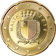 Malte, 20 Euro Cent, 2018, FDC, Laiton, KM:New - Malte