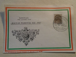 D191926  Hungary  - 1942  Magyar Piaristák 1642-1942 - KOLOZSVÁR   Commemorative Handstamp - Other & Unclassified