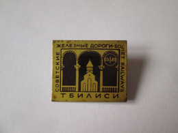 Georgia-Tbilisi Insigne/badge:Soviet Chemin De Fer Vers 70,d=22x18 Mm/Soviet Railways 70s,s=22x18 Mm - Transports