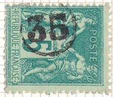 SAGE - JOUR DE L'AN - CHIFFRE 35 - DANS UN CERCLE. - 1876-1898 Sage (Type II)