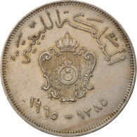 Monnaie, Libya, Idris I, 100 Milliemes, 1965/AH1385, TB+, Copper-nickel, KM:11 - Libië